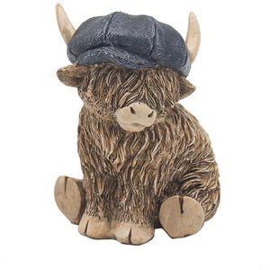 Highland Cow Ornament - Flat Cap