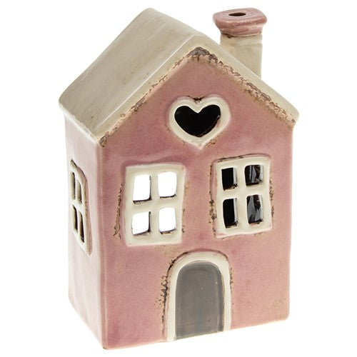 Village Pottery Heart House Pink