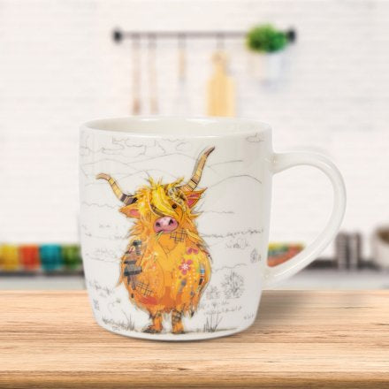 Colourful Highland Cow Mug