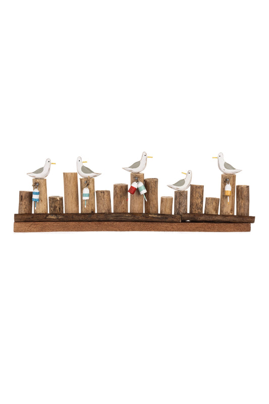 Seagulls on Groyne with Bouys