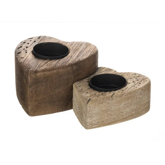 Double Heart Tea light Holder